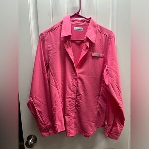 Columbia Pink Button-Up Shirt